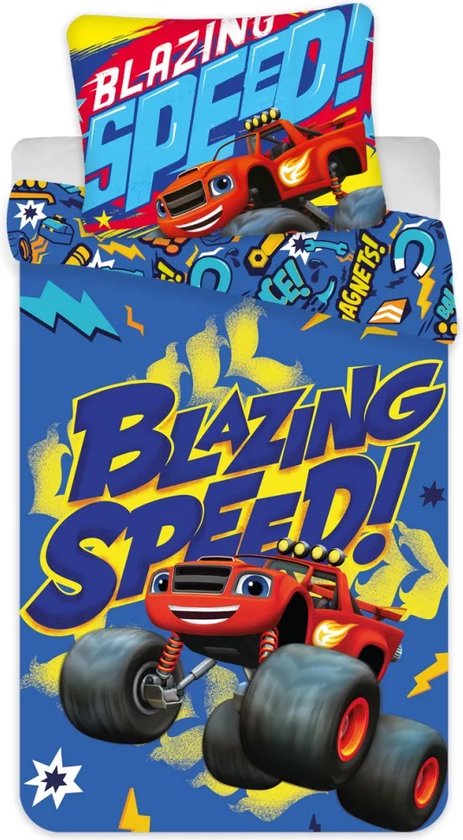 Blaze Baby Dekbedovertrek Blazing Speed! - 100 x 135 cm + 40 x 60 cm