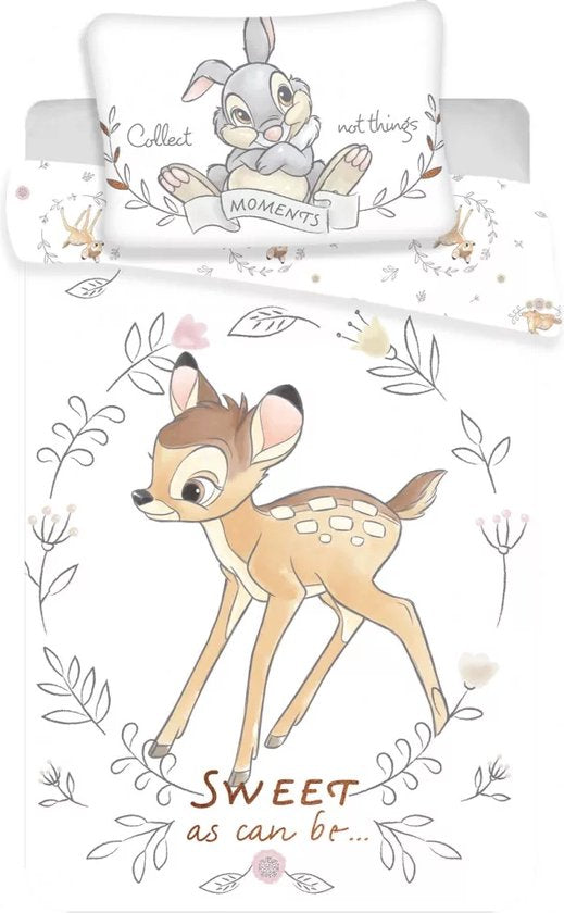 Disney Bambi Baby Dekbedovertrek Sweet As Can Be... - 100 x 135 cm + 40 x 60 cm