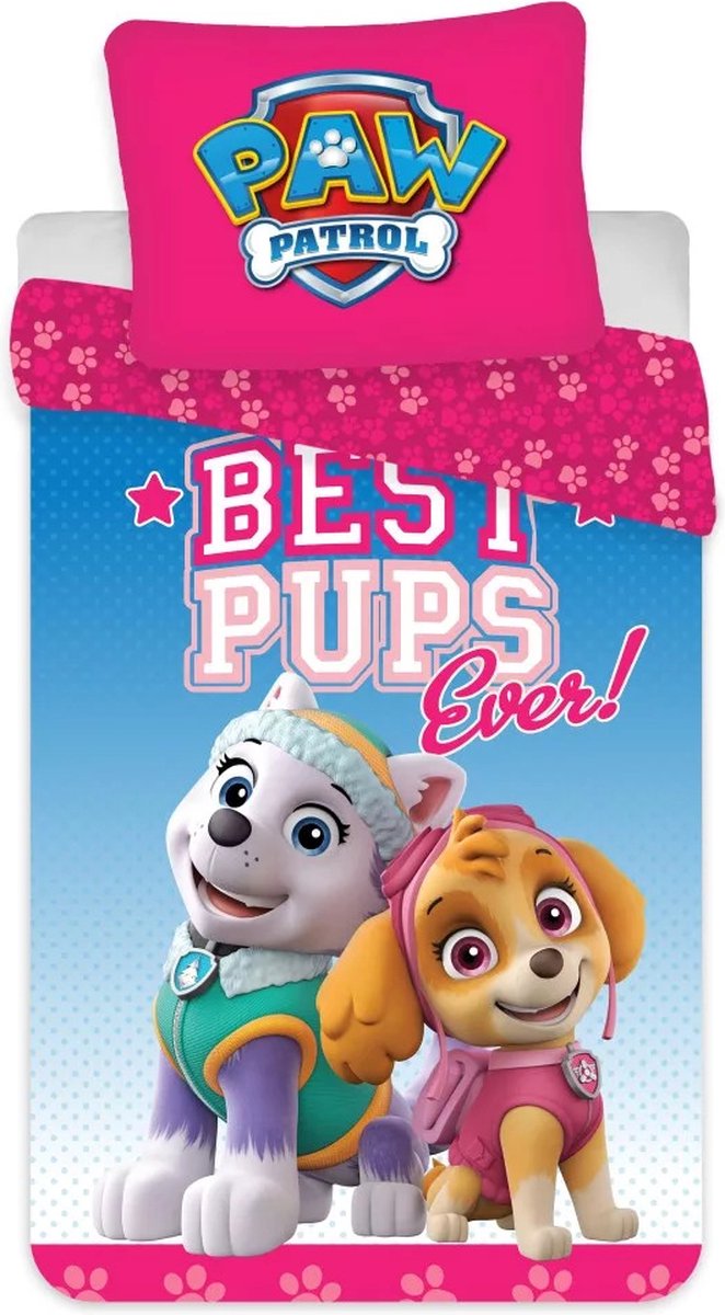 Paw Patrol Baby Dekbedovertrek Best Pups Ever! - 100 x 135 cm + 40 x 60 cm