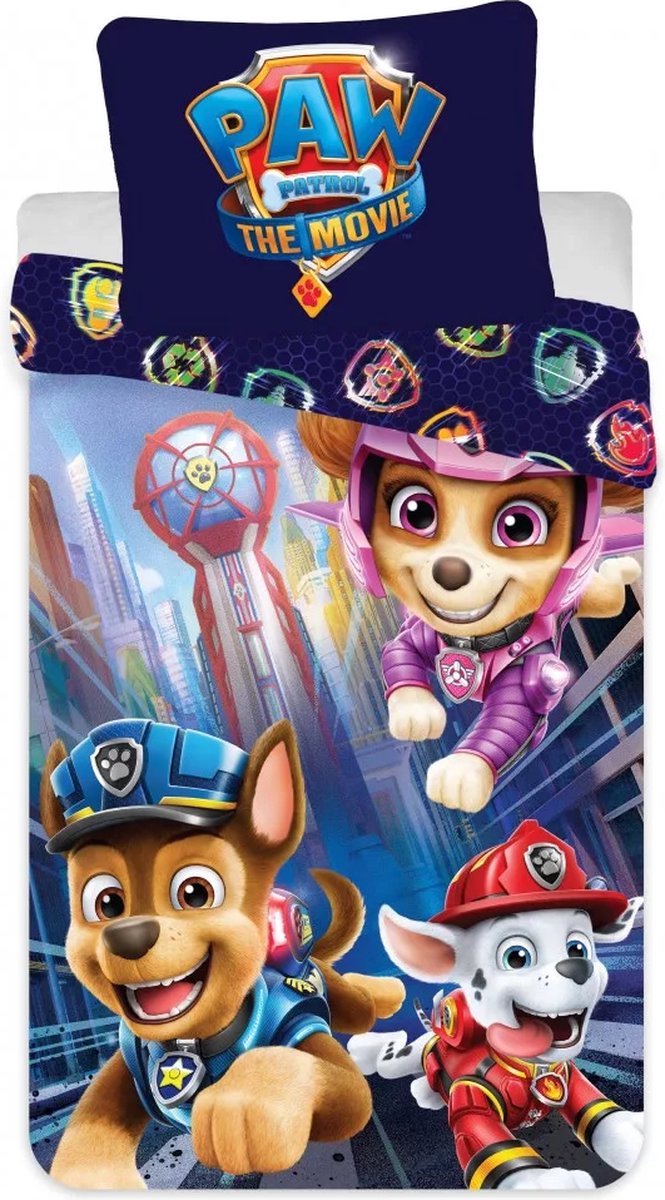 Paw Patrol Baby Dekbedovertrek The Movie - 100 x 135 cm + 40 x 60 cm