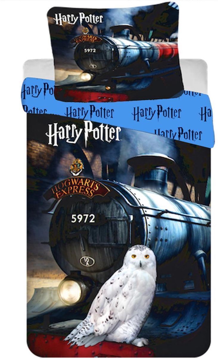 Harry Potter, Hogwarts Express - Dekbedovertrek - Eenpersoons - 140 x 200 cm - Katoen