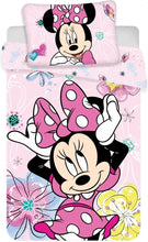 Charger l&#39;image dans la galerie, Minnie Mouse Baby Dekbedovertrek Bloemen - 100 x 135 cm + 40 x 60 cm
