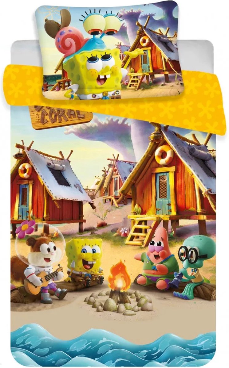 SpongeBob Baby Dekbedovertrek - 100 x 135 cm + 40 x 60 cm