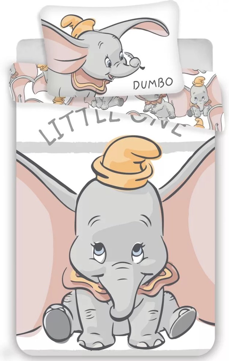 Disney Dumbo Baby Dekbedovertrek - 100 x 135 cm + 40 x 60 cm